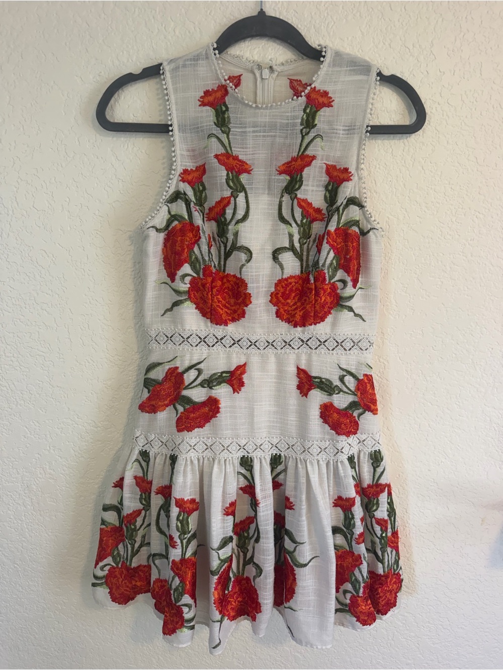 Alexis Sabella Mini Dress Blossom Embroidery Size Medium
